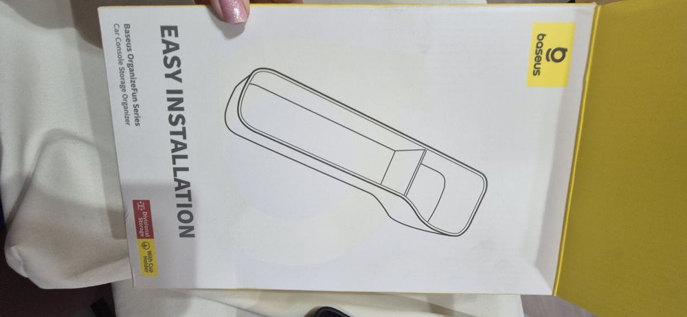 BASEUS uchwyt organizer samochodowy na kubek telefon schowek kieszeń