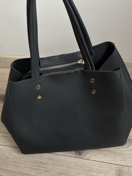 Torba shopper czarna