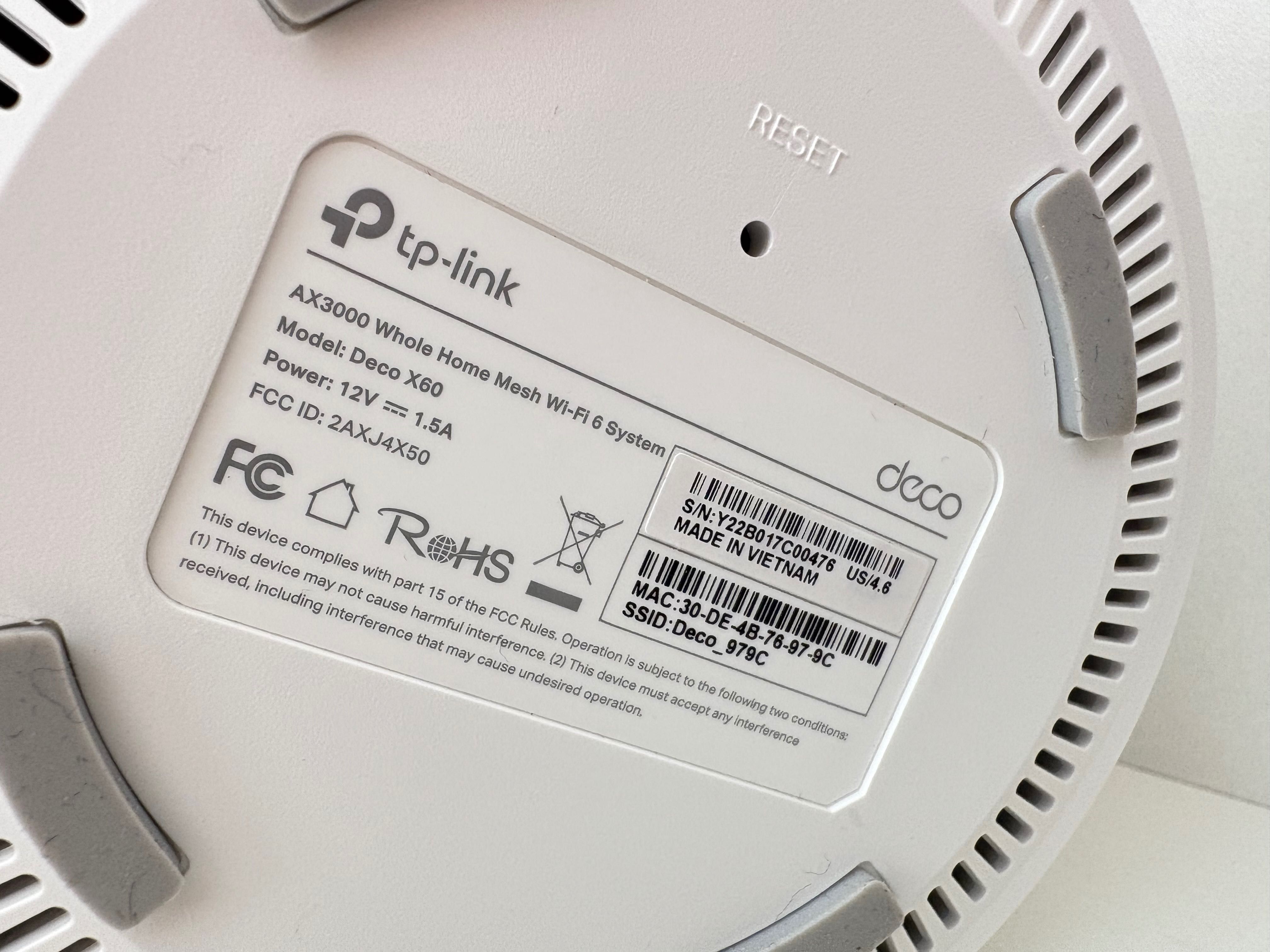 Tp-Link Deco X60 Mesh system