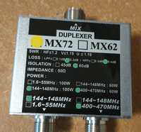 Duplexer MX-72 f: 144-148 MHz 100W, 400-470 MHz 60W