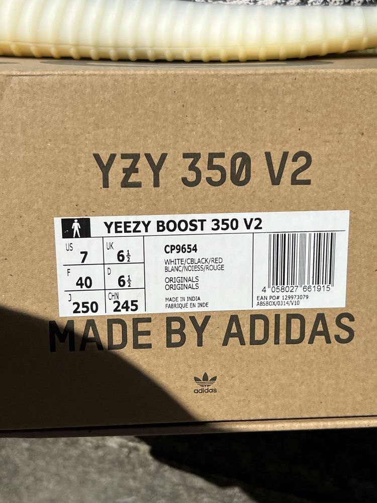 Adidas Yeezy Boost 350 V2 Zebra sneakersy niskie czarno białe kanye 40