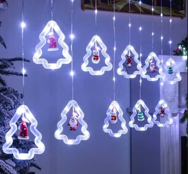 Гірлянда - штора 3 м з led - фігурками для дому та святкового настрою