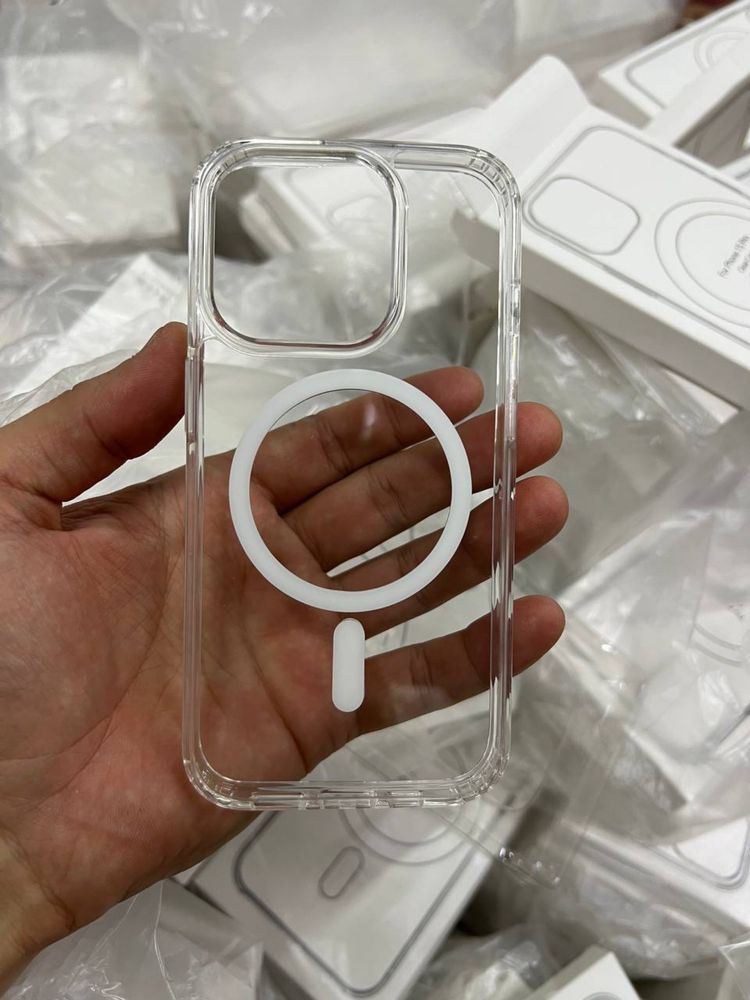 Прозорий чохол Айфон 14 про макс з Магсейф, Clear Case MagSafe Pro Max