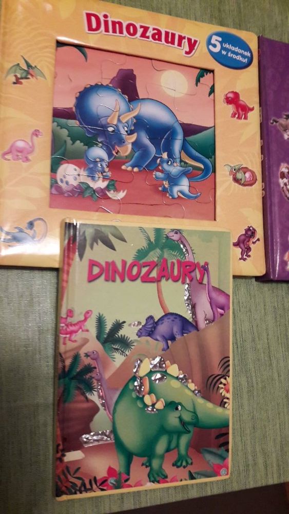 puzzle układanki - dinozaury i wesołe kucyki + gratis książeczka