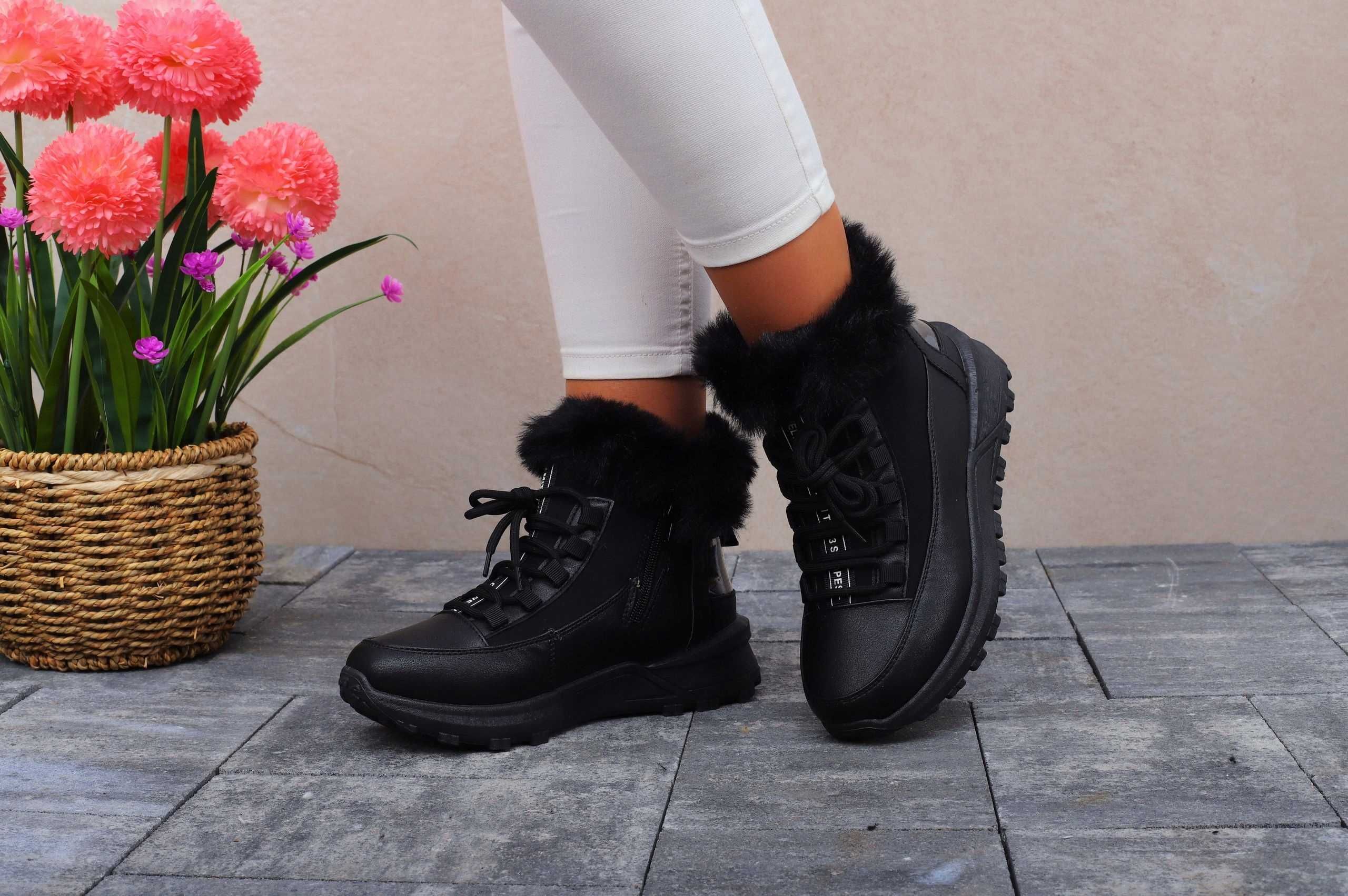 Buty Trapery Botki Ocieplane
