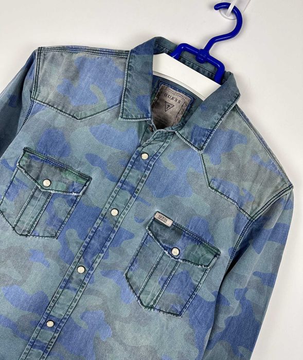 Koszula męska GUESS moro retro slim r. L