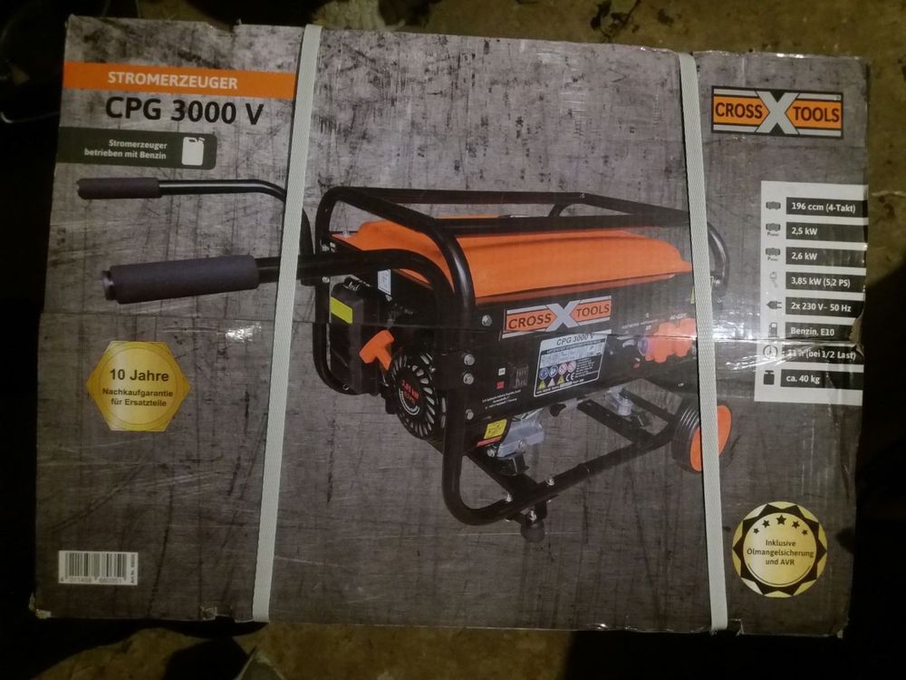 Німецький бензиновий генератор cross tools cpg 3000v