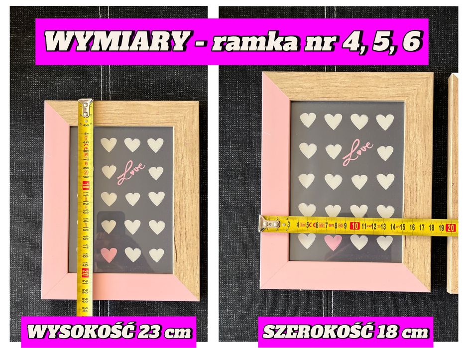 Ramki do zdjęć w roznych kolorach
