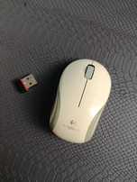 myszka bezprzewodowa biała Logitech wireless mini mouse M187
