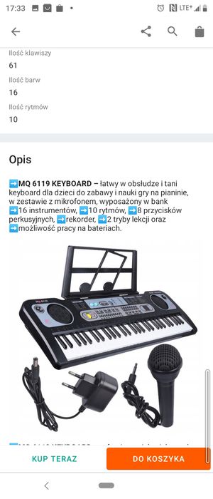 Organy keyobard elektronic