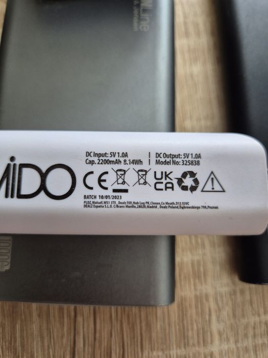 Powerbank 10000 mAh, 20000 mAh, 2200 mAh, fast charge