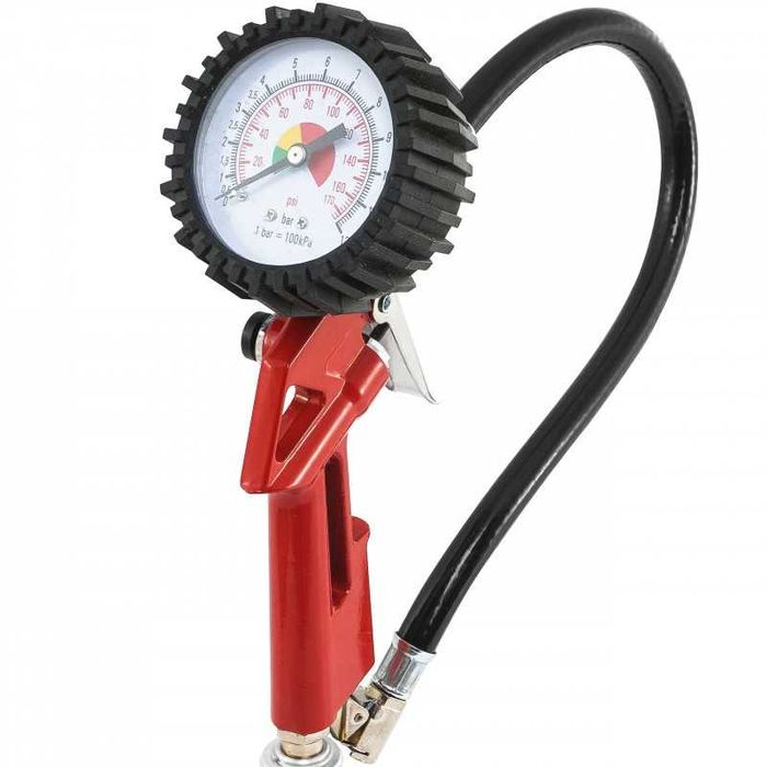 Pistolet do pompowania z manometrem