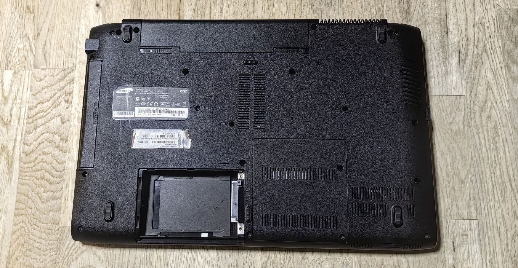 Ноутбук Samsung R730/Pentium P6100/Ram 4Gb/HDD No