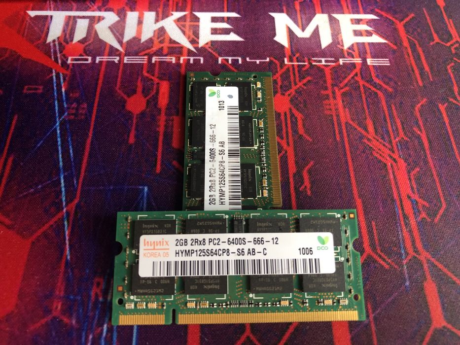 Оперативна памʼять DDR2 (2 GB+2GB) Ноутбук