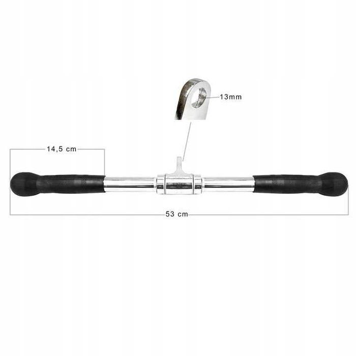 Uchwyt do wyciągu atlasu podwójny prosty 53cm stal