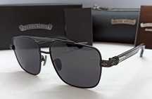 Chrome Hearts MBK очки  мужские черные в черной металлической оправе