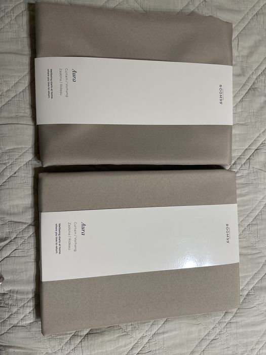 Dwie zasłony aura - beżowa 180X260 tasma