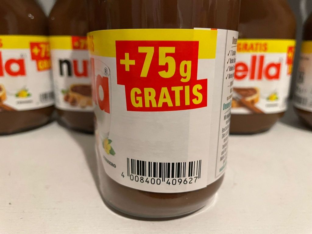 NUTELLA krem czekoladowy 825 gram z Niemiec 10 sztuk