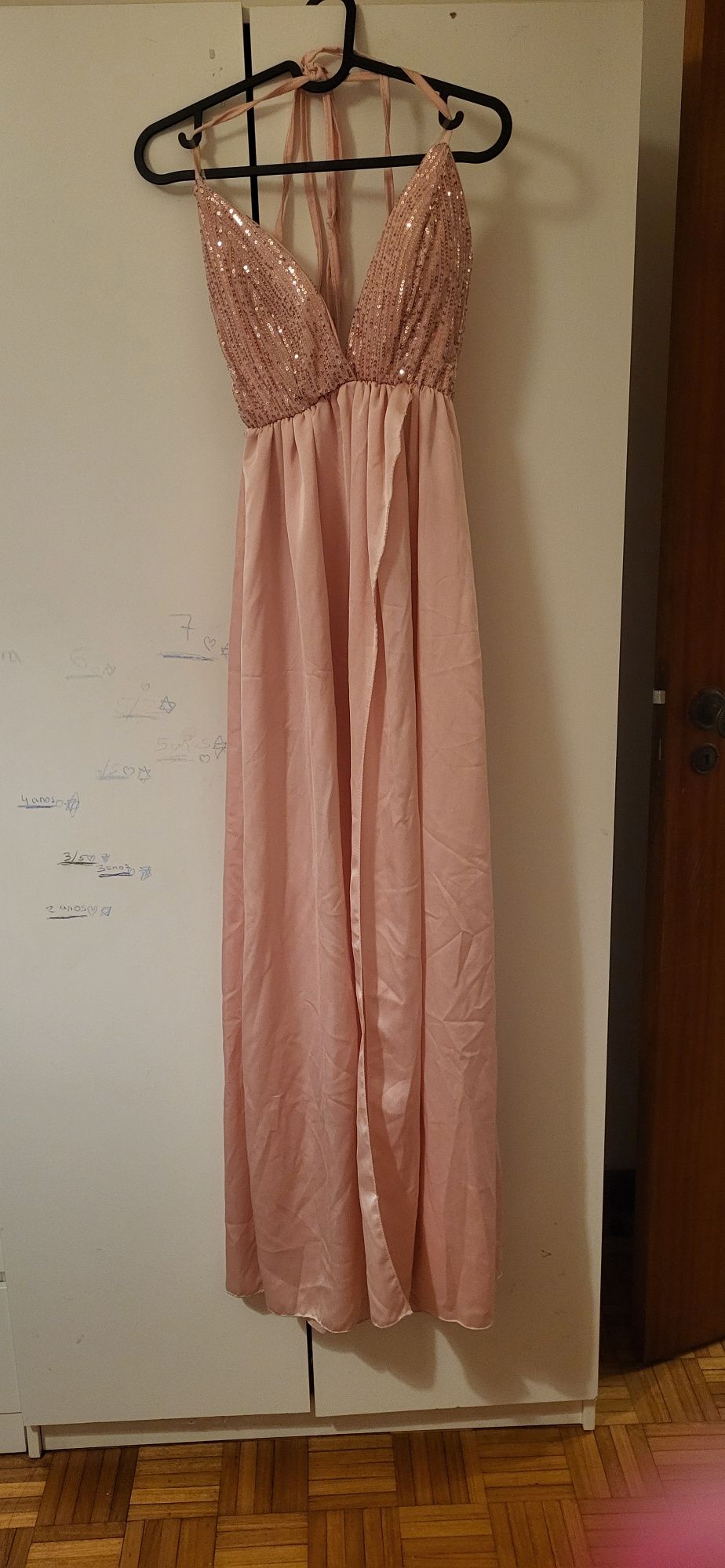 Vestido cerimonia Rosa