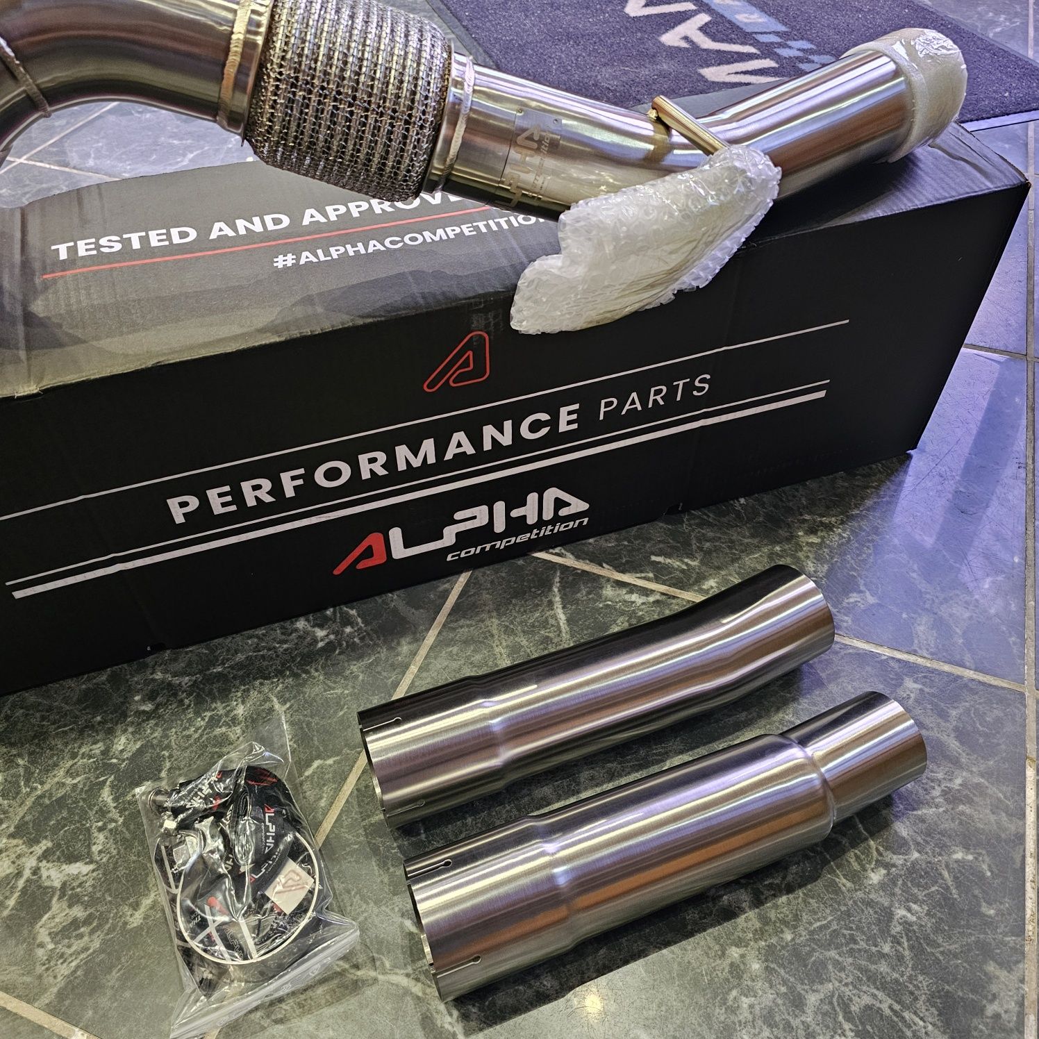 Downpipe 76mm Alpha Competition VW GOLF 7 GTI / LEON 5F CUPRA / VRS 5E