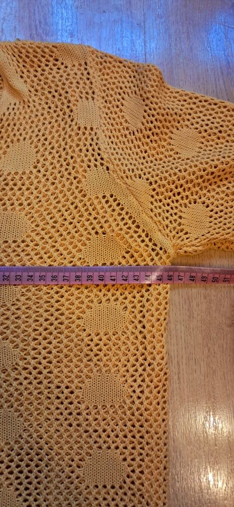 Sweter ażurkowy rękaw 3/4