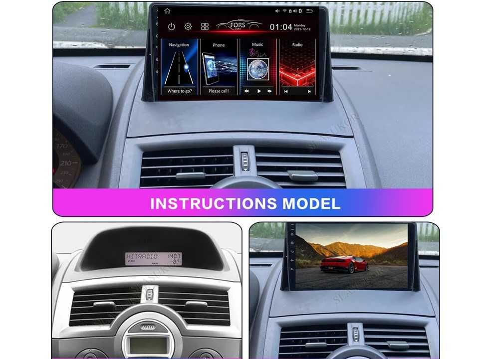 Radio samochodowe Android Renault Megane 2 (9") 2003.-2009