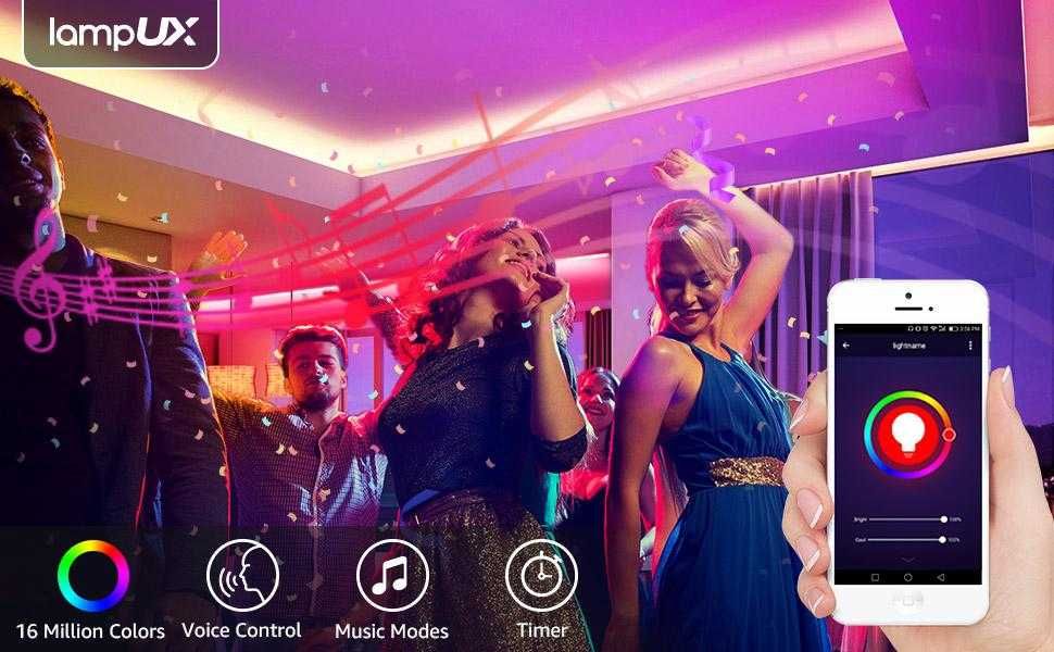 Taśma LED RGB Wielokolorowa 5m 12v 5050SMD SMART WIFI PILOT - LEPRO