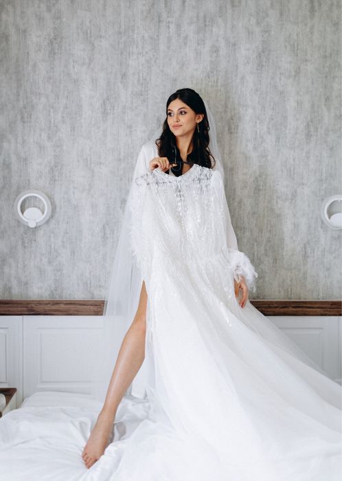 Весільна сукня ручна вишивка бісером