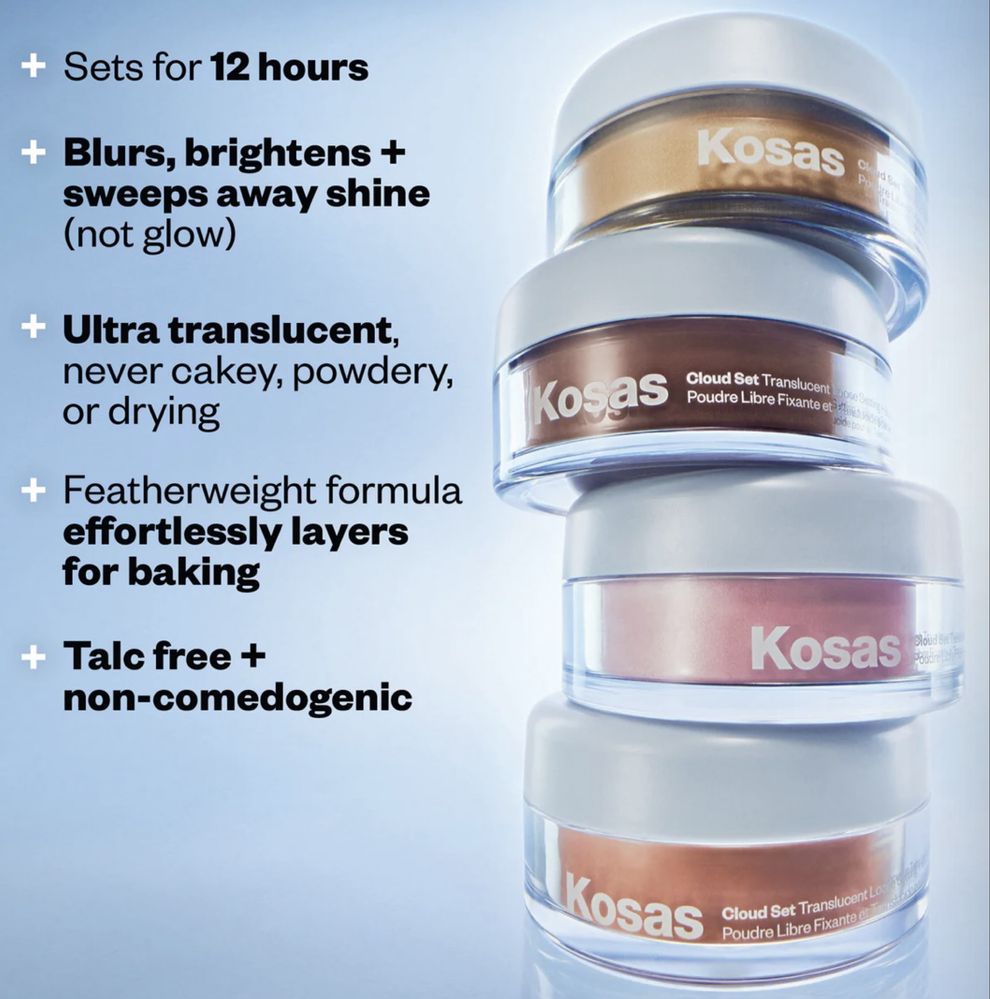 Kosas Cloud Set Translucemt and Setting loose powder
