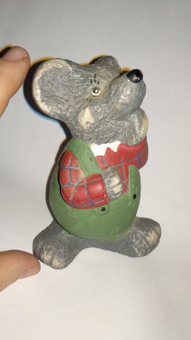 12 см серая крыса мышь фигурка статуэтка сувенир керамика европа