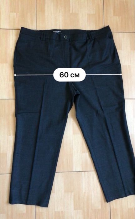 Нові жін вовна брендові брюки розм XL наш 54-56 тонка костюмна шерсть