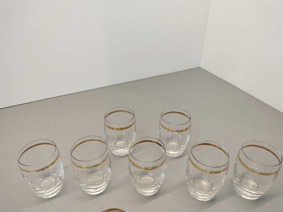 Kieliszki vintage z PRL-u do wódki