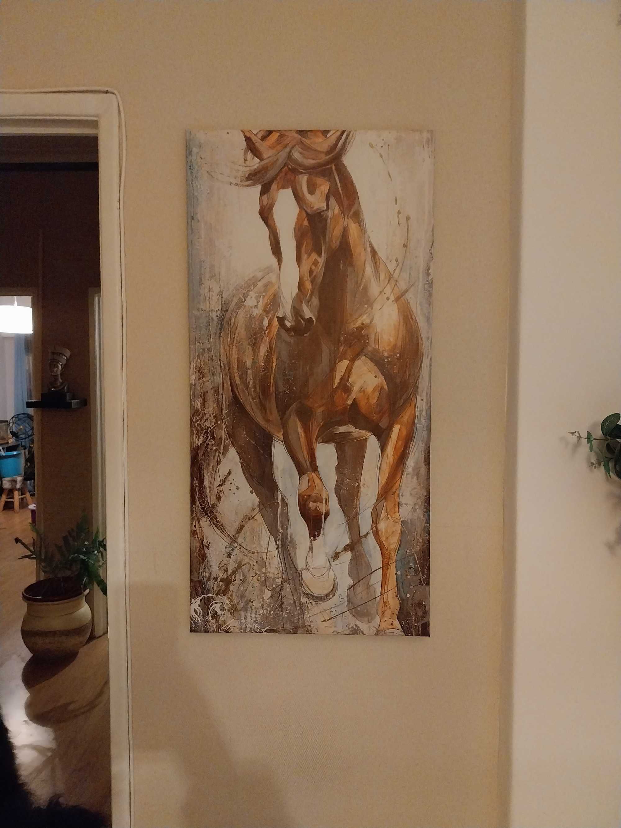 Quadro/tela com cavalo castanho