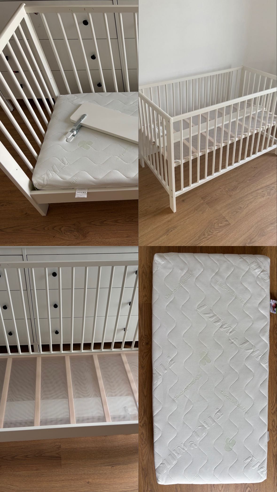 Łóżeczko dziecięce Ikea z materacem