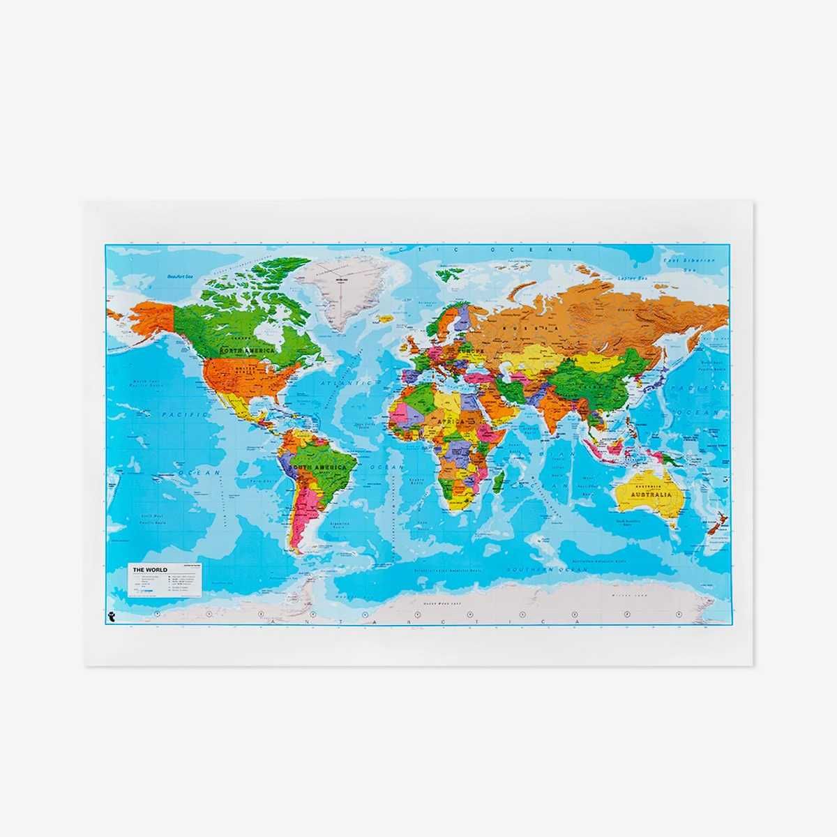 Mapa Mundial (42 x 53 cm) Flying Tiger Copenhagen - NOVO