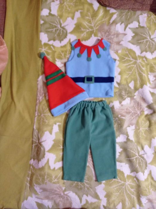 2-3г флисовый карнавальный костюм гном эльф