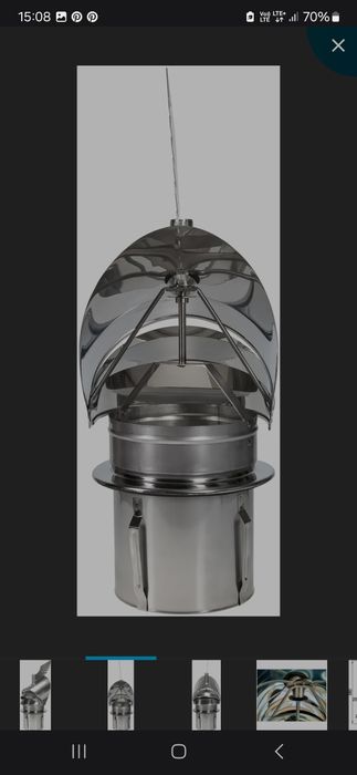 Nasada kominowa dragon strażak fi 200 na komin ceramiczny rotowent