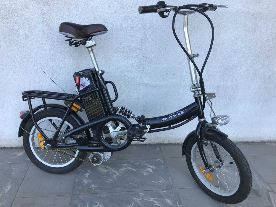 Електровелосипед складний розкладний 16 ручка  газу