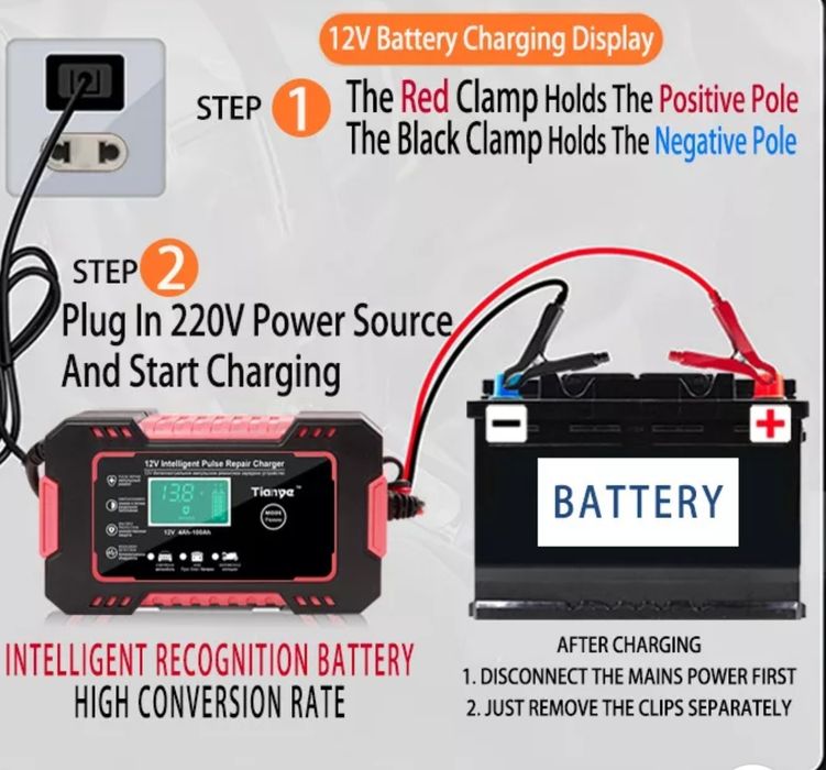 Автоматичний зарядний пристрій для авто 12v. Зарядное устройство