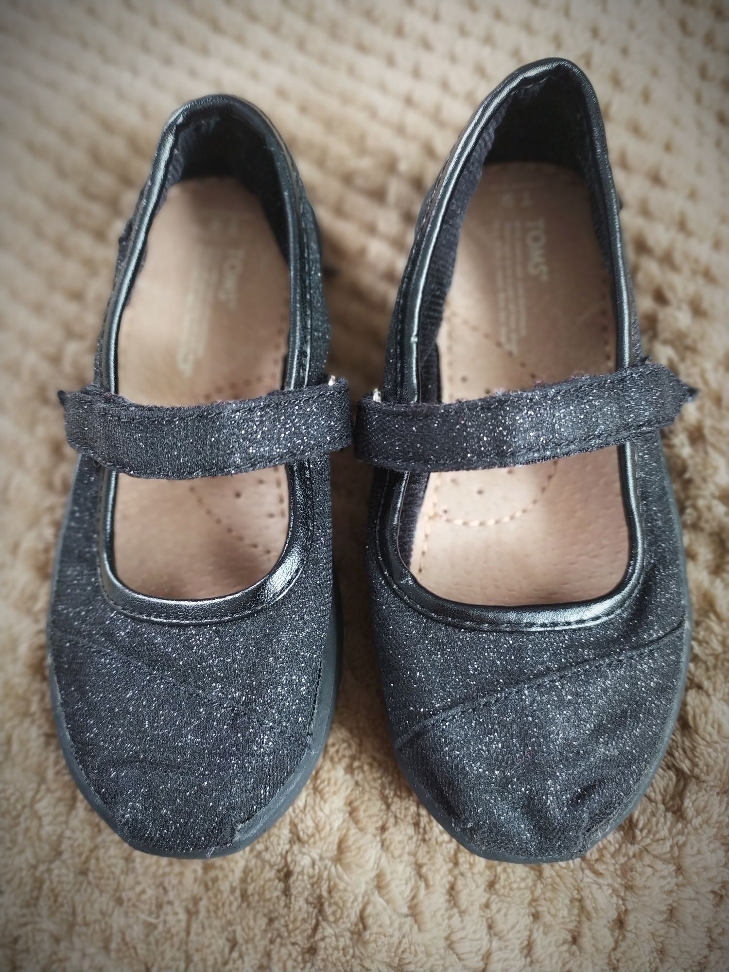 Buty* Baleriny* Toms* Brokatowe* 9T* 26* 16cm*