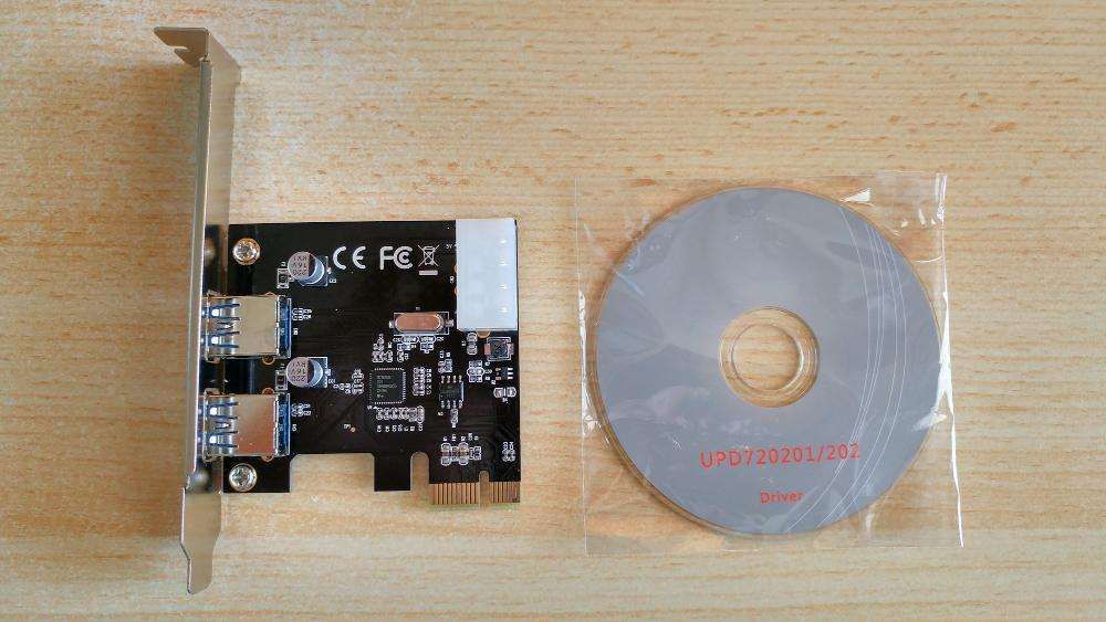 Placa pci-express pci-e usb 3.0 com hub 2 portas para pc windows