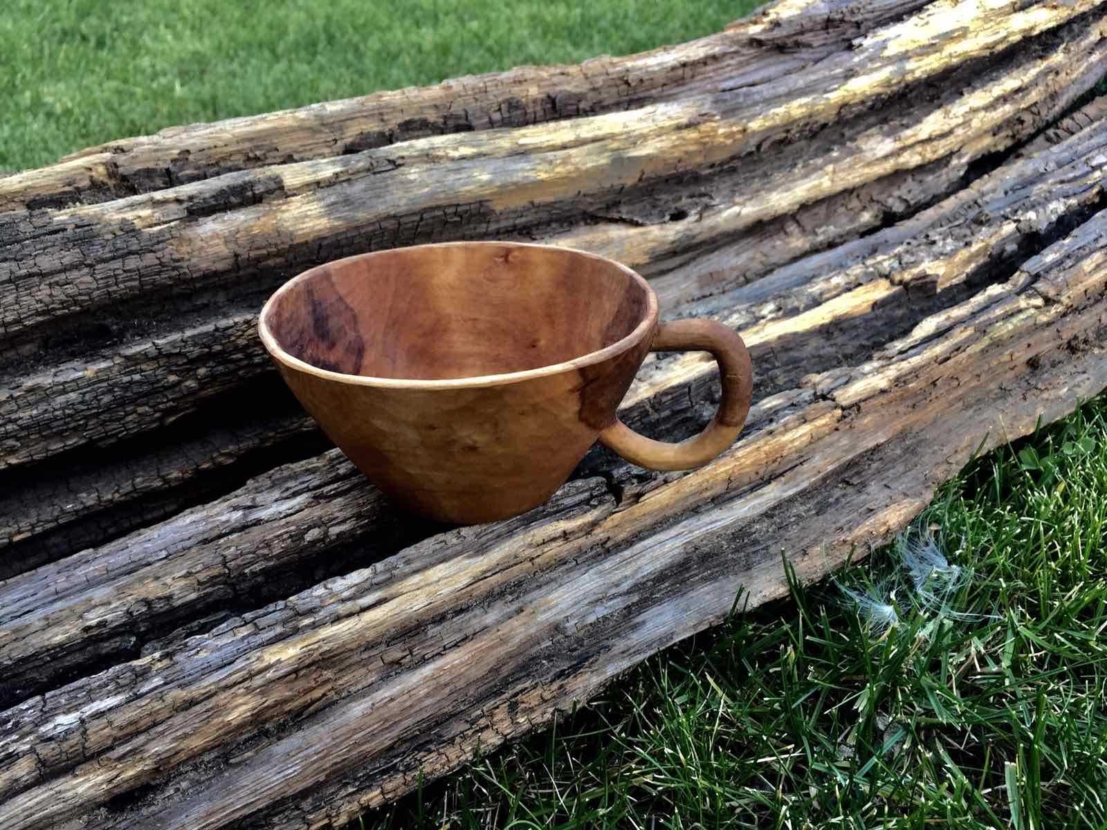 Кукса чашка деревянная ручной работы
