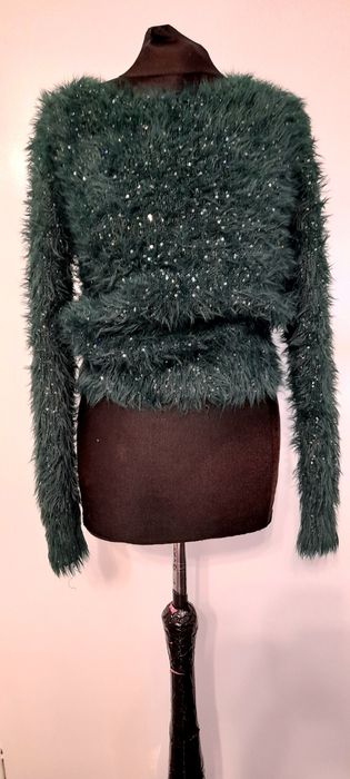 OKAZJA Zara śliczny puchaty ciepły sweter sweterek futerko 38 m 3