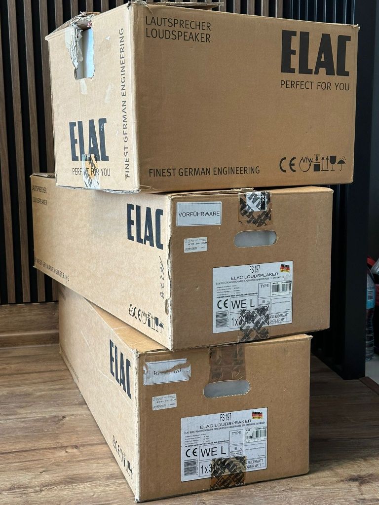 Zestaw audio 2.1 Kolumny Elac FS 197 Subwoofer Aktywny 2060D Białe