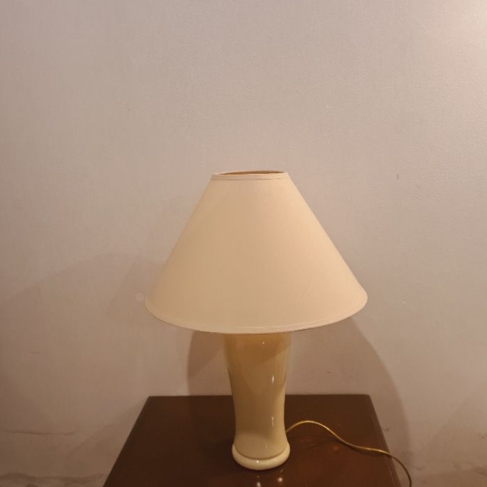 Lampa ceramiczna z abażurem