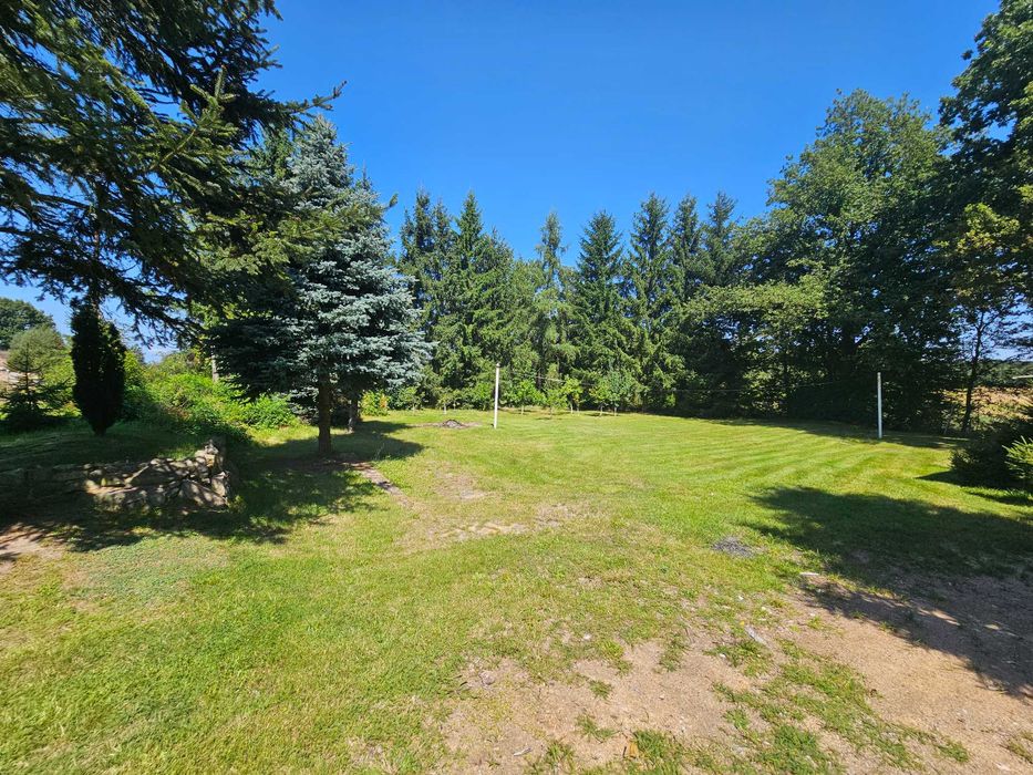 Dom wolnostojący + duży garaż, piękny ogród, duża działka, bez pośredn