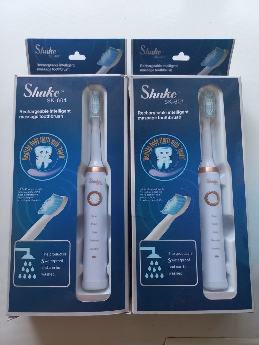Электрическая зубная ручная щетка Shuke SK-601 4 насадки питание от US
