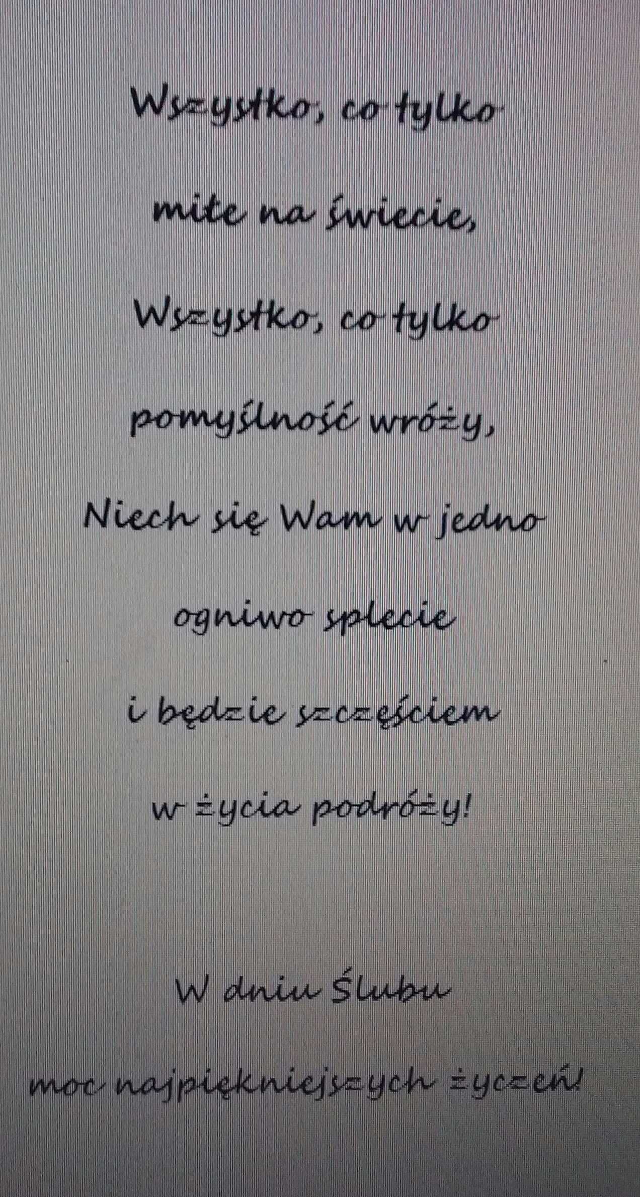 kartka ślubna / prezent na ślub