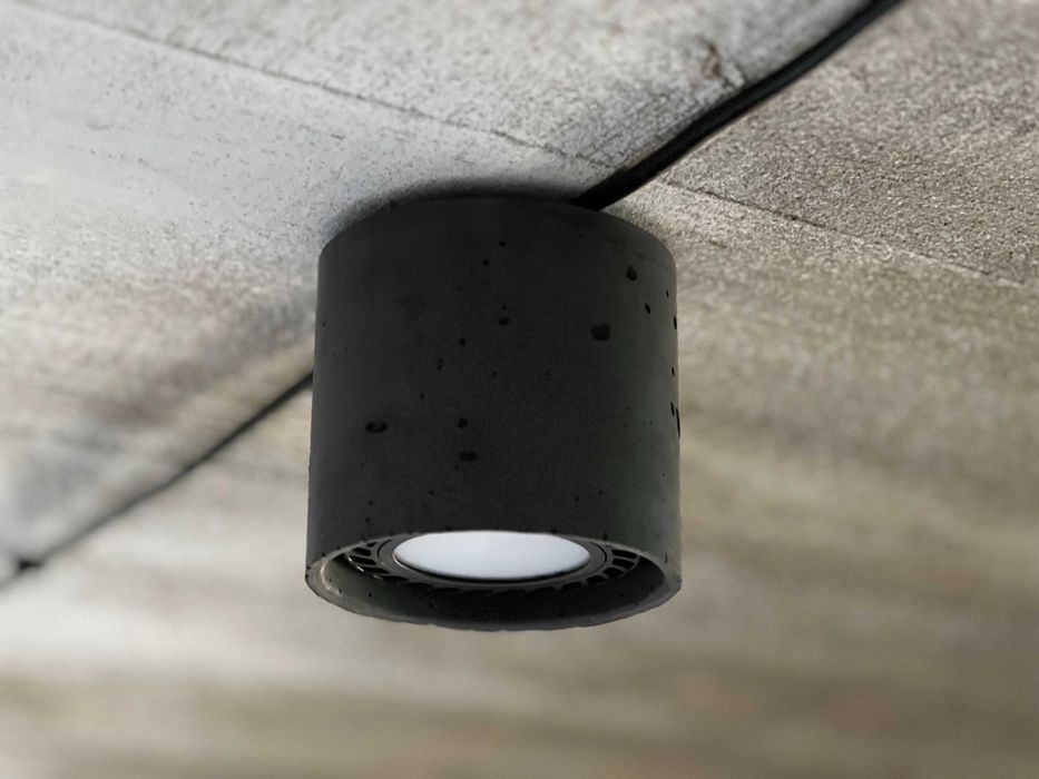 Downlight loftstyle handmade Concrete lampa betonowa - antracyt