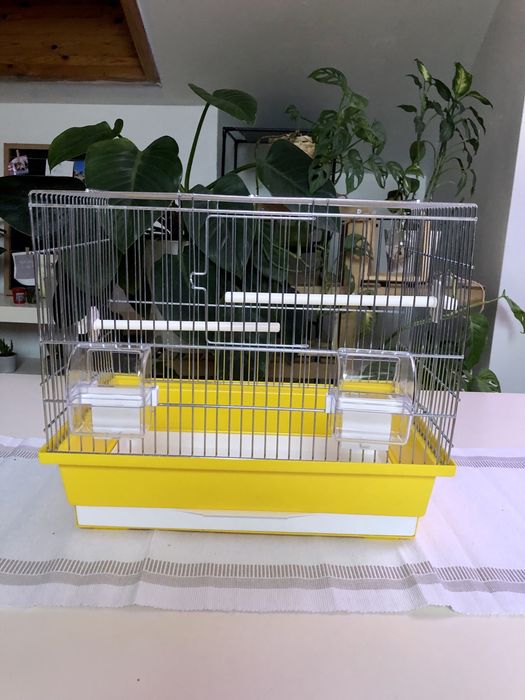 Nowa wyposażona klatka dla kanarka papug 39x25x34cm